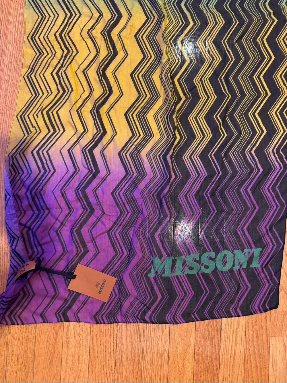 Missoni Zigzag Ombre Skirt in Yellow and Purple